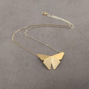 Origami Butterfly handmade Pendant Necklace - Image 5