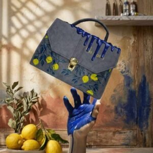 Women Blue Handmade Handbag EXCLUSIVE COLLECTION - Image 3