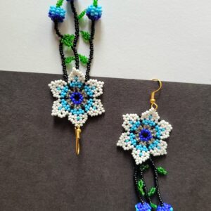 Mexican Huichol flower bead Women's Earrings - Image 1