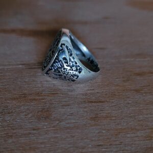 Oxidized Norse Axe Viking Antique Men's Ring - Image 5