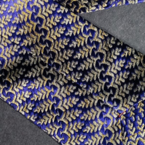 Banarasi brocade silk Indigo blue Handmade Necktie EXCLUSIVE COLLECTION - Image 3