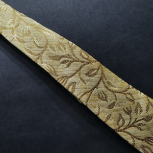 Banarasi brocade silk Cream yellow Handmade Necktie EXCLUSIVE COLLECTION - Image 5