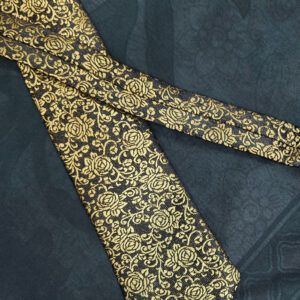 Banarasi brocade silk Black Golden Handmade Necktie EXCLUSIVE COLLECTION - Image 7