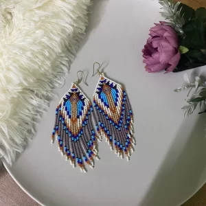 Geometric Dangle bead Women's Earrings - Image 5