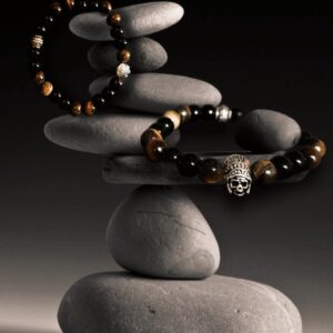 Tiger's Eye Skull Men Bracelet - Image 2