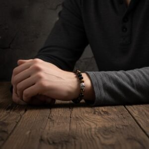 Tiger's Eye Skull Men Bracelet - Image 5