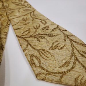 Banarasi brocade silk Cream yellow Handmade Necktie EXCLUSIVE COLLECTION - Image 4