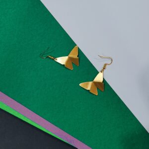 Handmade Butterfly gold-toned Women's Earrings - Image 2