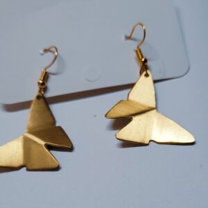 Handmade Butterfly gold-toned Women's Earrings - Image 4
