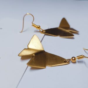Handmade Butterfly gold-toned Women's Earrings - Image 3