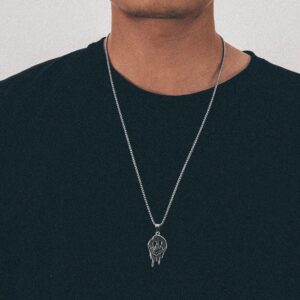 Oxidized Smiley Charm Men's pendant - Image 7