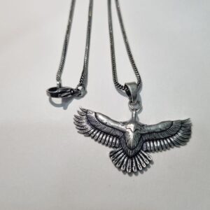Oxidized Eagle Necklace Men's pendant - Image 3