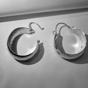 Handmade Silver Hoop Women's Earrings - Image 7