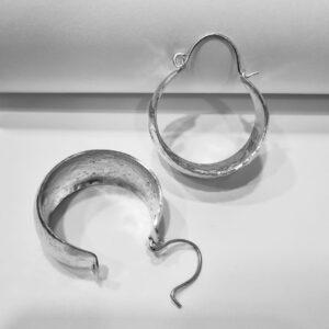 Handmade Silver Hoop Women's Earrings - Image 6