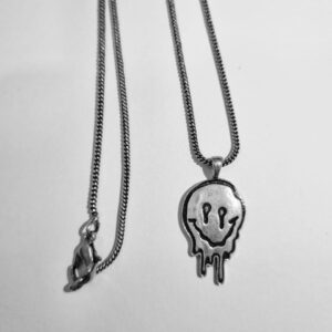 Oxidized Smiley Charm Men's pendant - Image 5