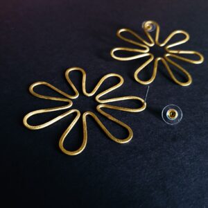 Handmade Geometric Flower Drop Women's Earrings - Image 5