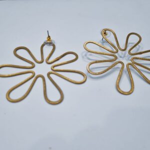 Handmade Geometric Flower Drop Women's Earrings - Image 3