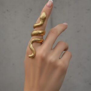 Serpent Adjustable Statement Women's Ring - Image 4