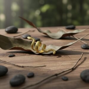 Serpent Adjustable Statement Women's Ring - Image 6