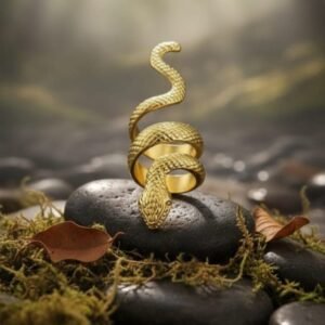 Serpent Adjustable Statement Women's Ring - Image 9