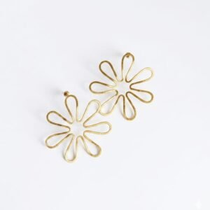 Handmade Geometric Flower Drop Women's Earrings - Image 6
