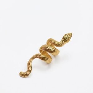 Serpent Adjustable Statement Women's Ring - Image 9