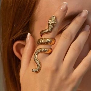 Serpent Adjustable Statement Women's Ring - Image 8