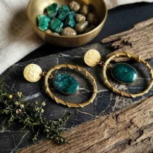 Handmade Oval Drop Women's Earrings - Image 4