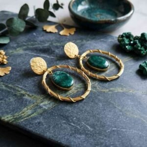 Handmade Oval Drop Women's Earrings - Image 5