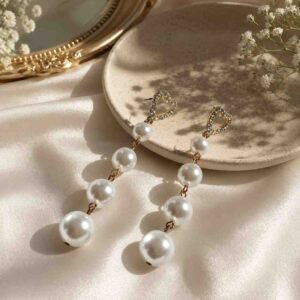 Pearl Tassel Dangle Women's Earrings - Image 4