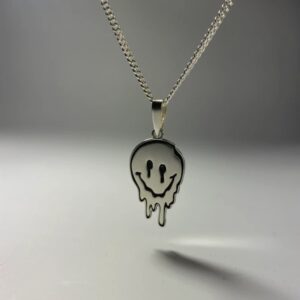 Oxidized Smiley Charm Men's pendant - Image 3