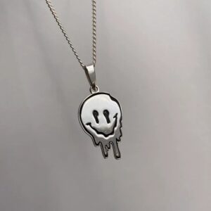 Oxidized Smiley Charm Men's pendant - Image 4