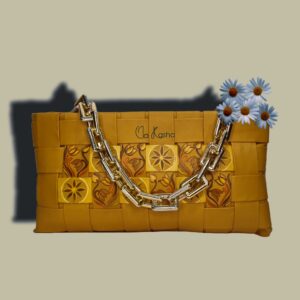 Women Mustard Floral Handmade Handbag EXCLUSIVE COLLECTION - Image 5