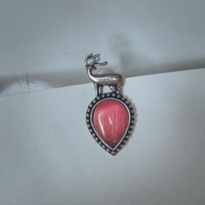 Vintage Style Deer Pink Monalisa Stone Drop Women's Earrings - Image 3