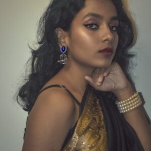 Vintage Style Bird Cage Blue Monalisa Stone Drop Women's Earrings - Image 1