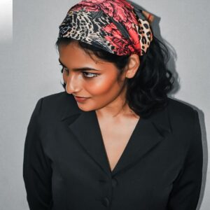 Satin Safari print Scarf - Image 1