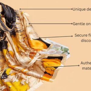 Satin Silk Golden Fish Scarf - Image 6