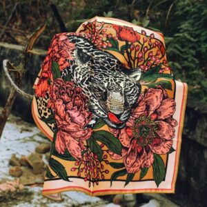 Satin Safari print Scarf - Image 4