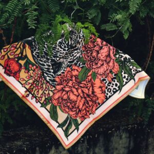 Satin Safari print Scarf - Image 3
