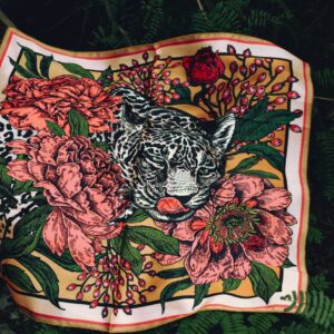 Satin Safari print Scarf - Image 5