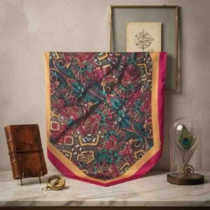 Royal Mosaic Satin Heritage Design Scarf - Image 3