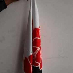 Crimson Bloom Satin Scarf - Image 3