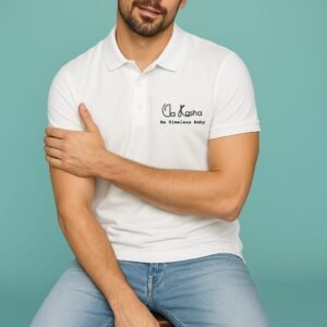 Classic white Cotton Polo T-Shirt - Image 1