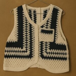 Bold Vintage Flair Crochet Top - Image 1