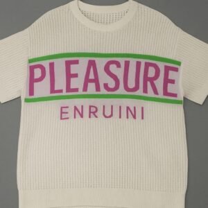 White Fine Knit T-Shirt - Image 2