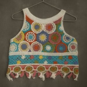 Crochet Floral Halter Neck Top - Image 2