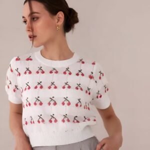 Cherry Knit Top - Image 2