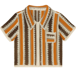 Breezy Striped Crochet Shirt - Image 4