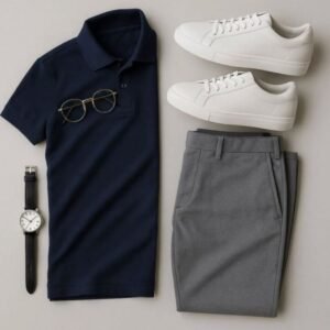 Midnight Blue Standard Polo T-Shirt - Image 2