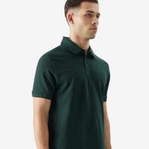 Forest Green Ease Polo T-Shirt - Image 3